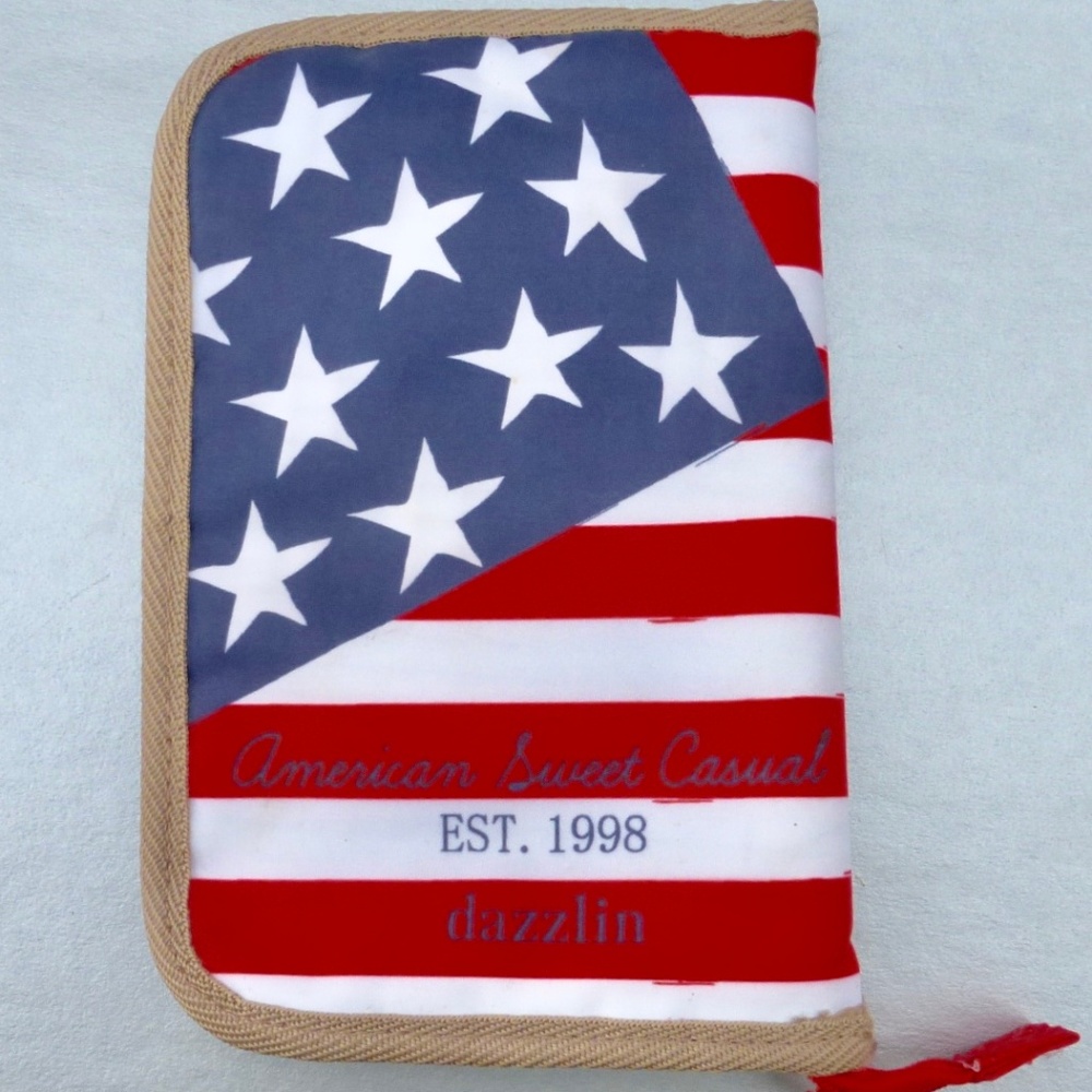 American Flag Nylon Purse Compact Organizer